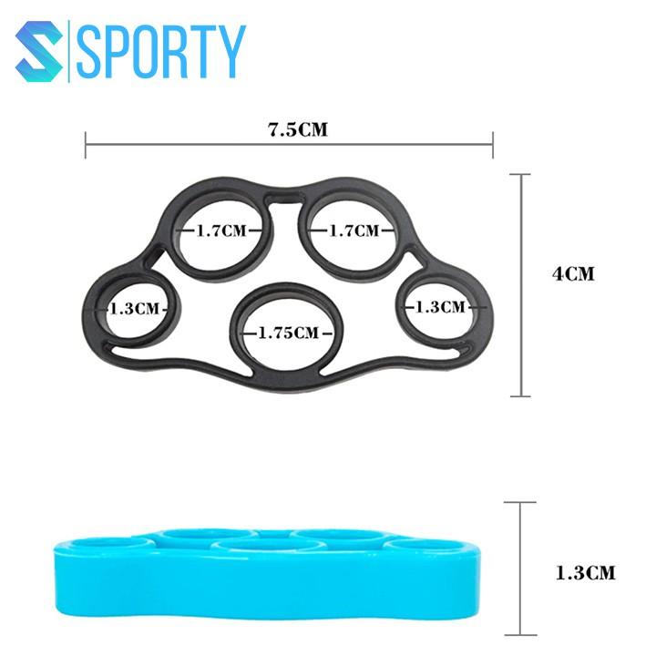 Dụng Cụ Tập Thể Thao Bóp tập cơ tay 5 Ngón Tay YGW24 theo cấp độ tập chất liệu bằng Silicon Mềm, nhỏ gọn SPORTY