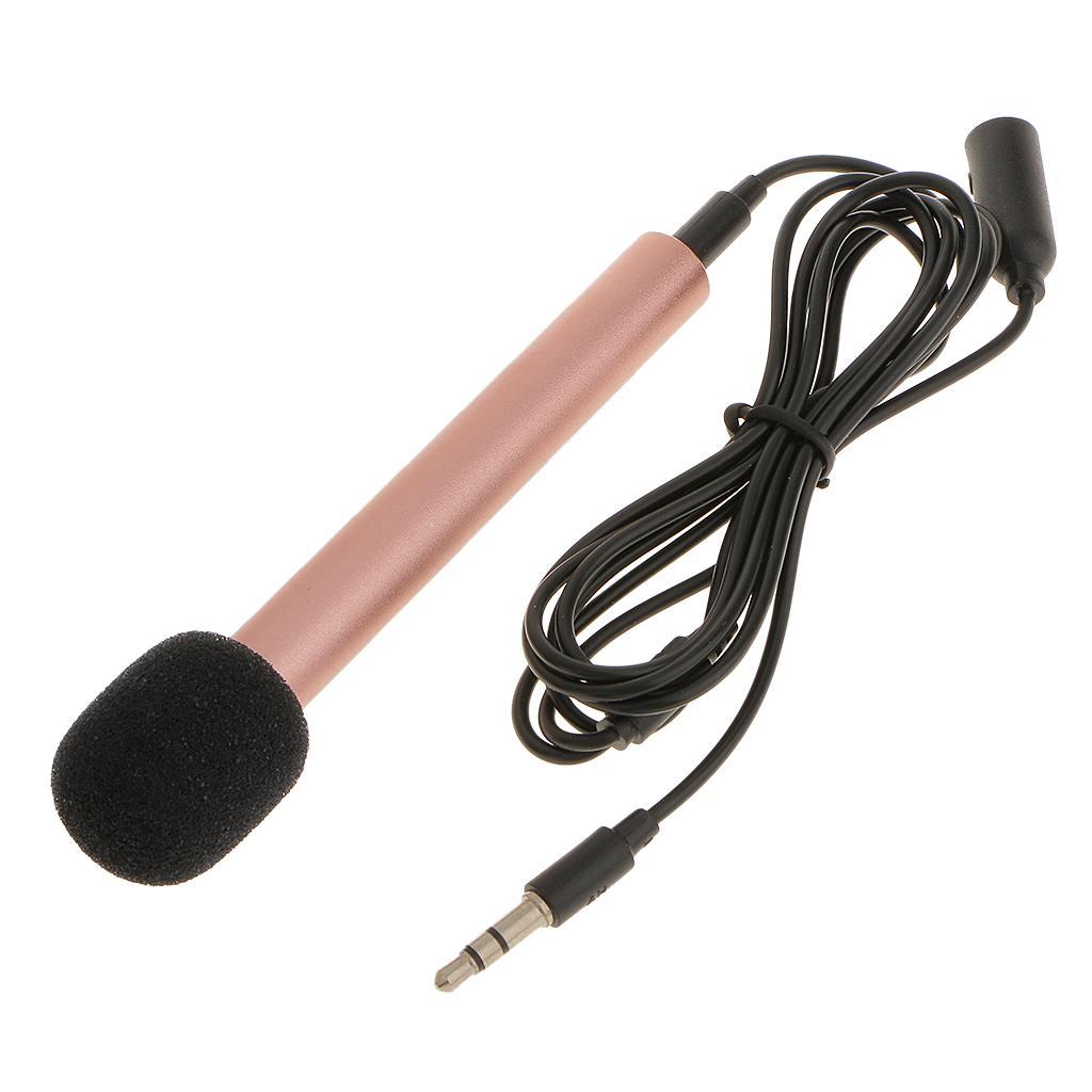 Mini 3.5mm Microphone Mic for Mobile Phone Smartphones Accessories Rose Gold