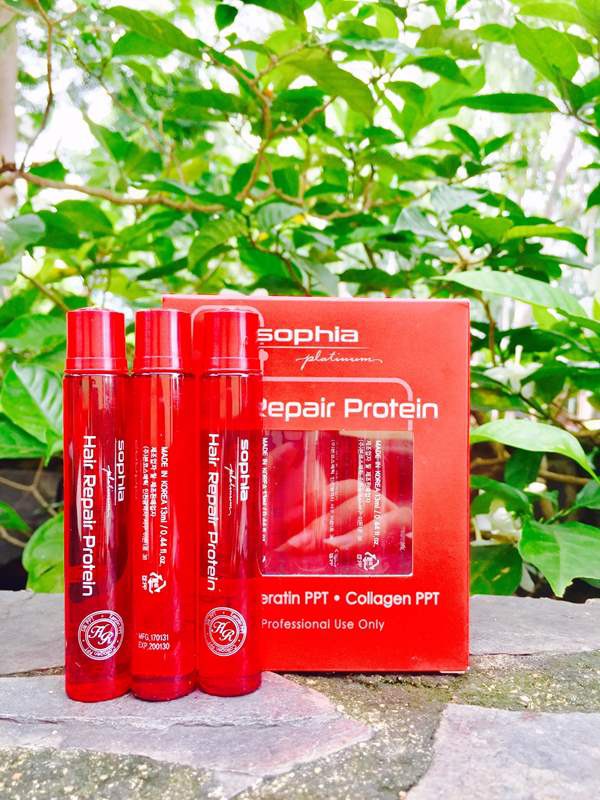 Protein Phục Hồi Hư Nát Sophia Platinum Hair Repair Protein (13mlx10) tặng kèm móc khoá