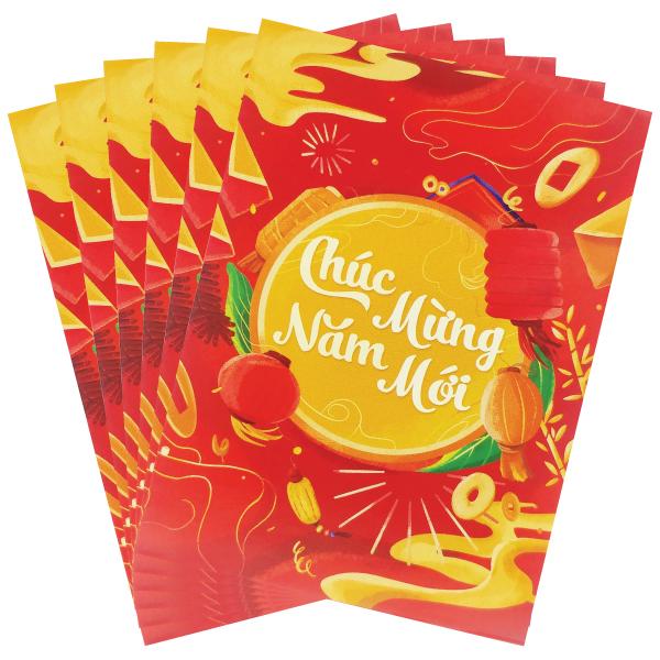 Bộ 6 Bao Lì Xì Nhỏ - 11 x 8 cm - Greenwood LXS48