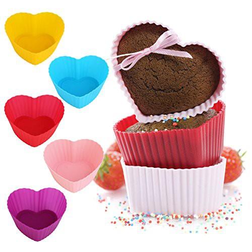 Set 10 khuôn cupcake silicon mẫu Tim