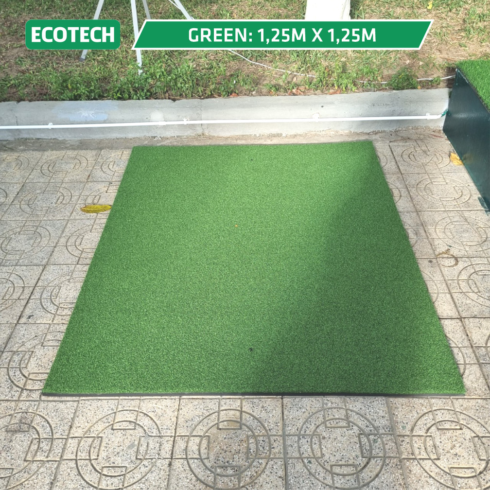 Thảm Tập Golf Swing 2D - 1,25M x 1,25M Thế hệ mới, đàn hồi tốt, chịu lực cao - Green