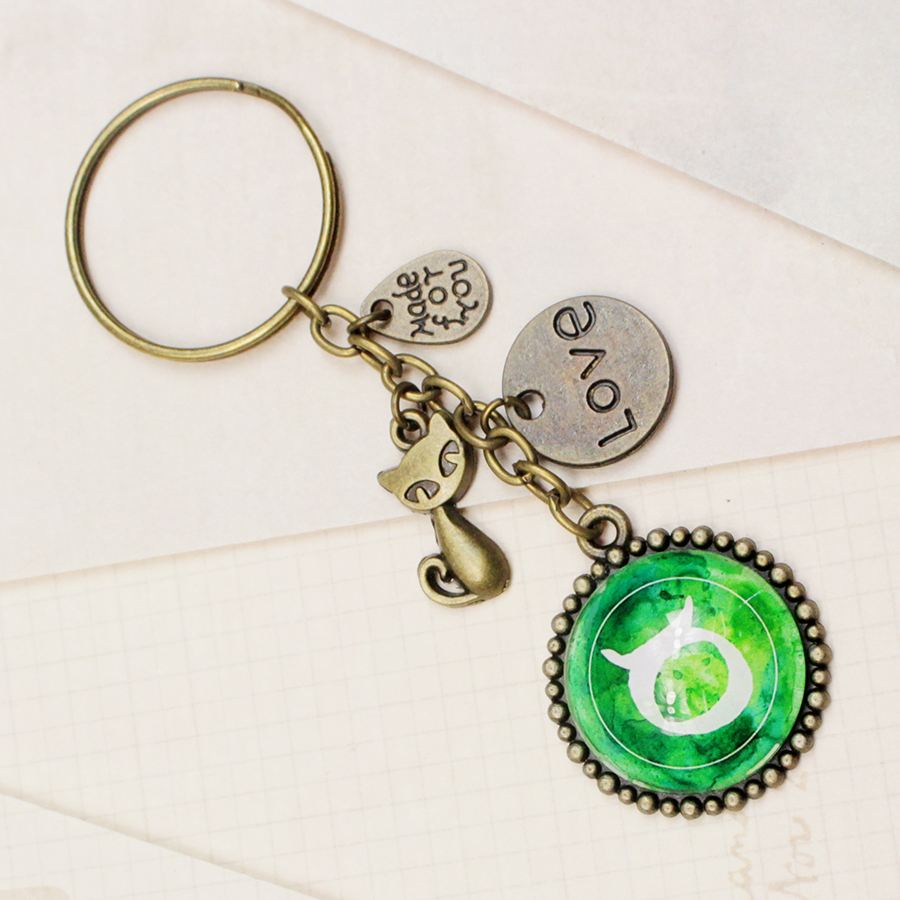 Móc khóa 12 cung hoàng đạo Zodiac màu sắc tươi sáng siêu đẹp 06646-MK0027