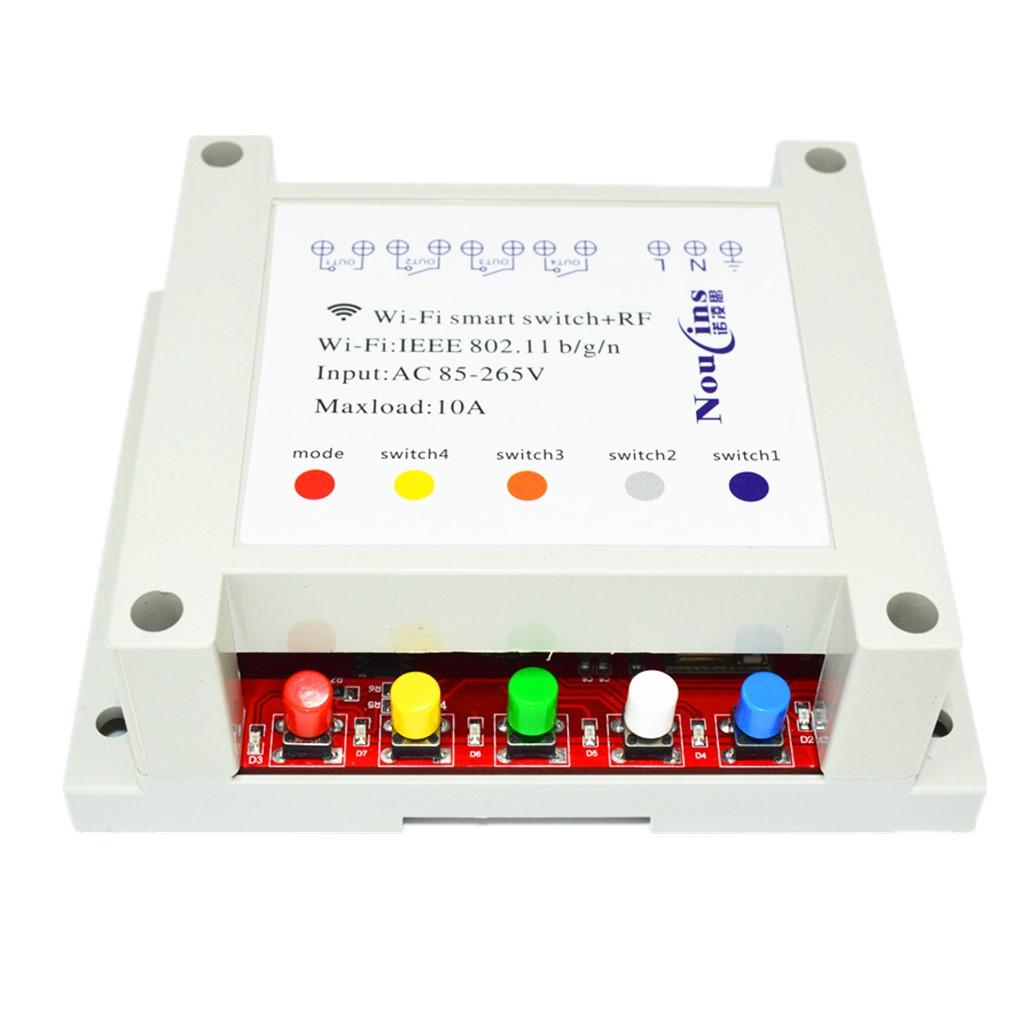 AC85-265V 4 Channel Wireless Remote Control WiFI Smart Home Switch 433MHz #5