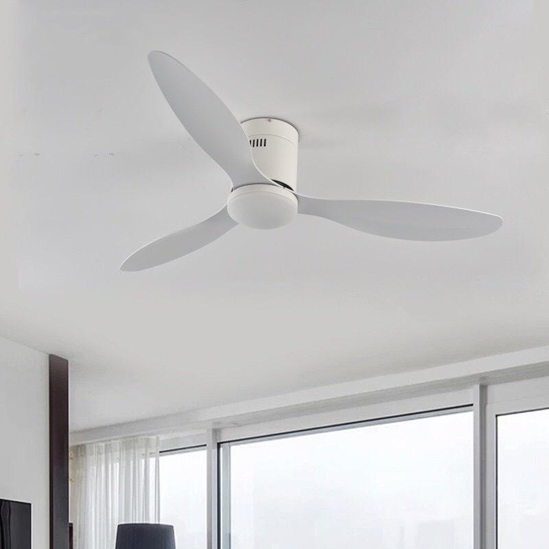 Quạt Trần 3 Cánh Cho Chung Cư Trần Thấp,Động Cơ DC 6 Tốc Độ,Thiết Kế Hiện Đại