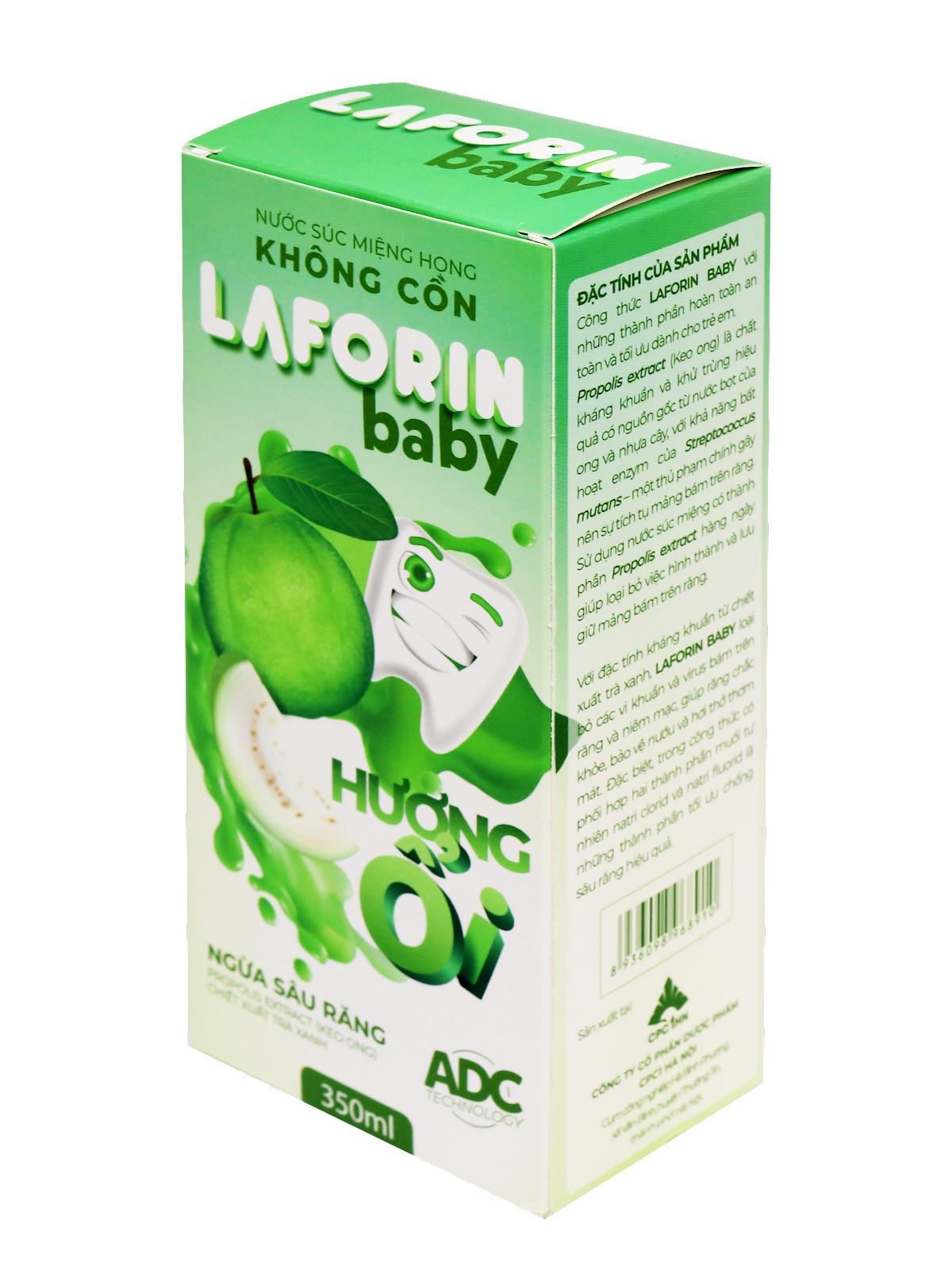 Nước súc miệng Laforin Baby kháng khuẩn, ngăn ngừa sâu răng dành cho trẻ em 350ml