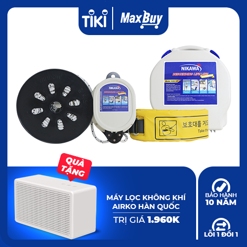 Dây Thoát Hiểm Cá Nhân Nikawa KDD-11F (33m) - Tặng Giá Treo Móc Nikawa HY-01