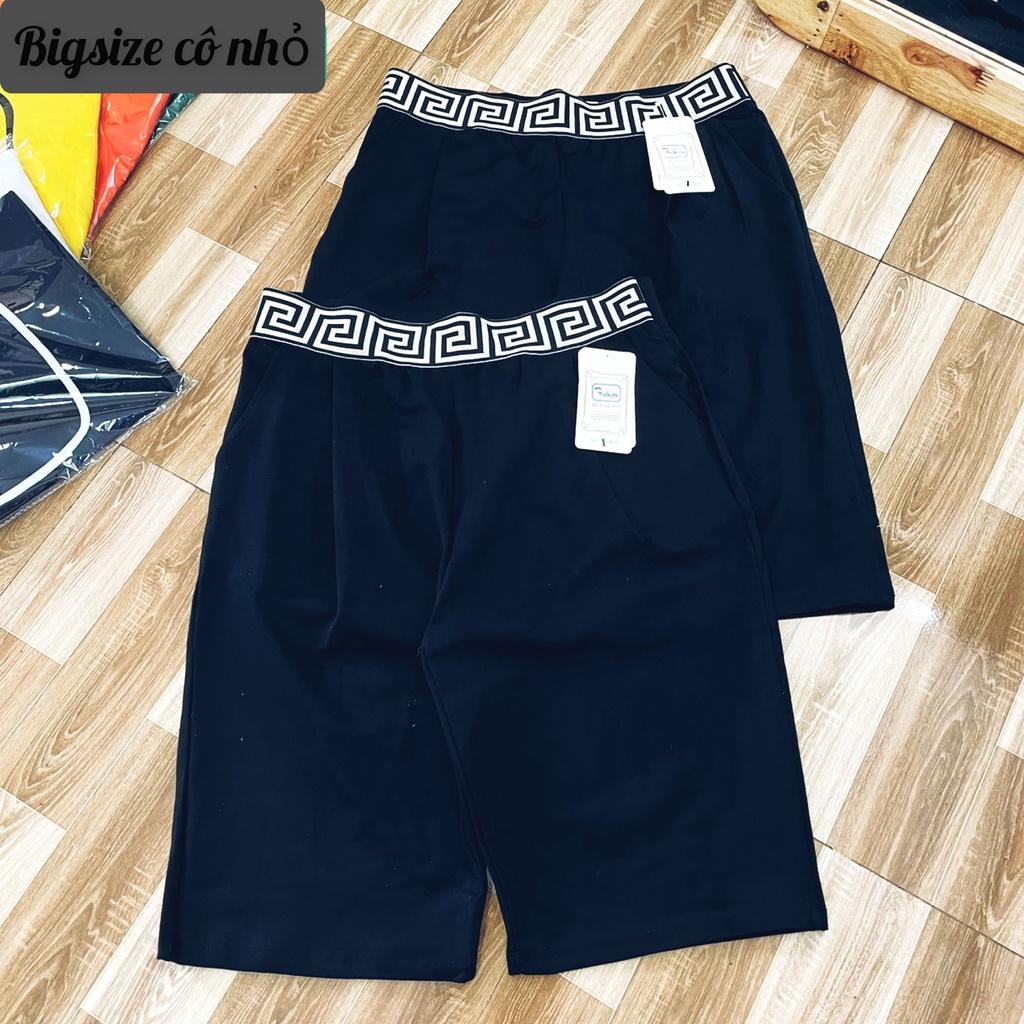 Quần legging bigsize nữ đùi thun cạp cao biker lửng ngố đồ mặc nhà dáng ôm bó lưng thun tập gym yoga Q10