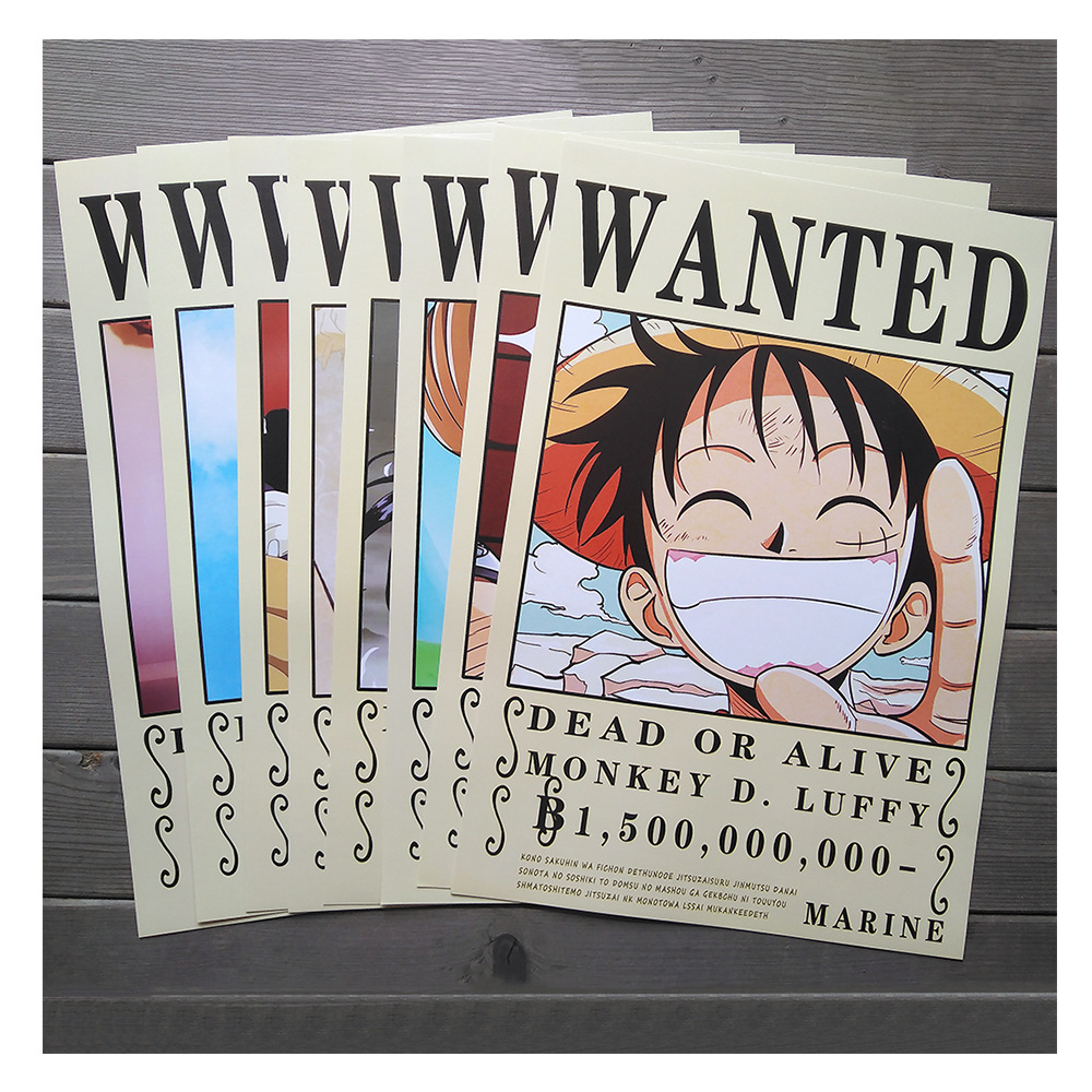 bộ 8 tấm poster anime one piece