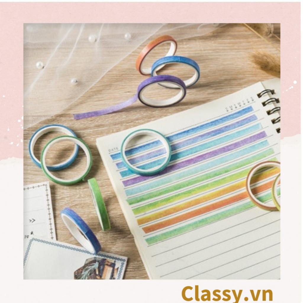 Hộp 10 cuộn băng keo  Classy trang trí mini nhiều họa tiết dễ thương PK1272