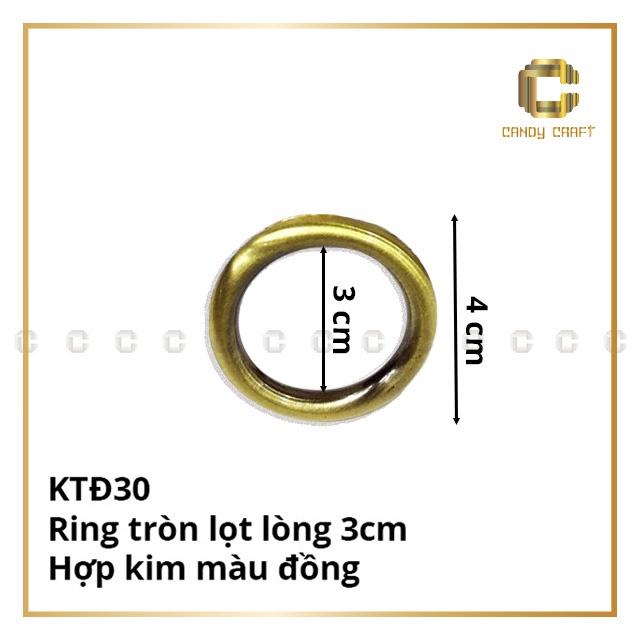 Khoen tròn 3cm - 3.8cm gắn túi - balo