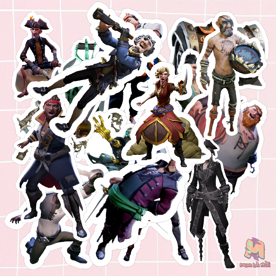 Miếng dán Stickers chủ đề Sea of thieves