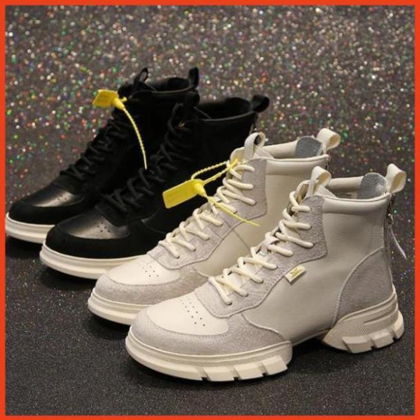 TLG Giầy da thật nữ cao cổ Martin 20410