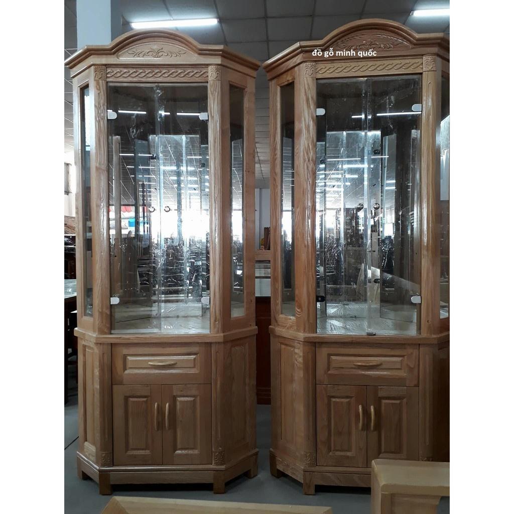 Tủ để quầy ba góc gỗ sồi Nội Thất