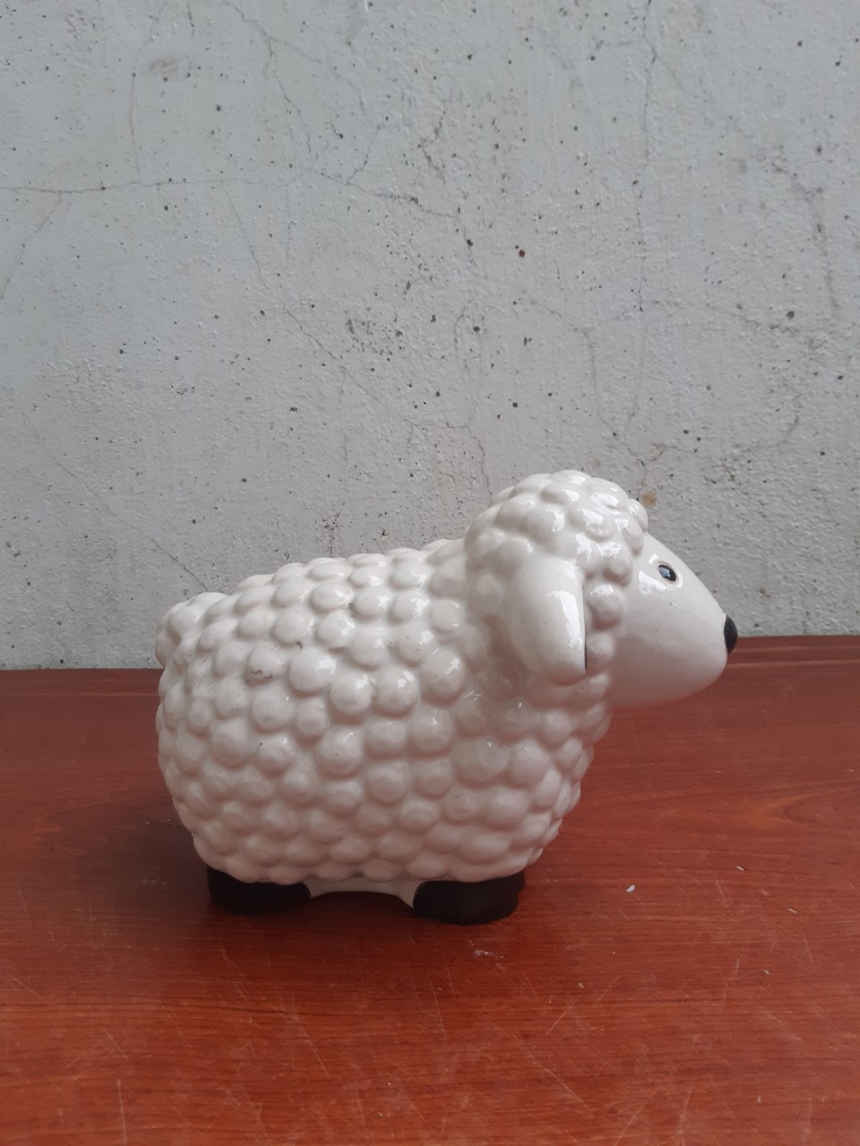 Tượng gốm cừu trắng nhỏ D20cm
