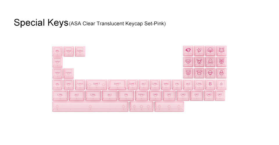 AKKO Keycap set (PC / ASA-Clear profile / 155 nút), Hàng chính hãng