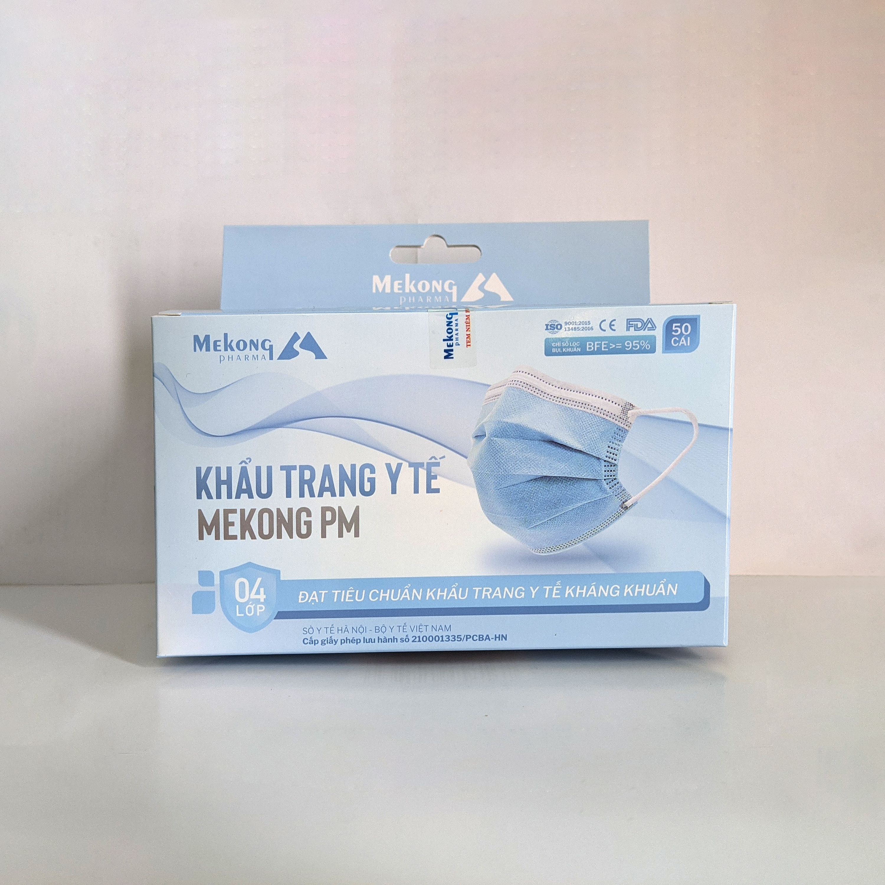 3 Hộp Khẩu Trang Mekong Cao Cấp 4 Lớp Kháng Khuẩn (50 chiếc 1 Hộp)