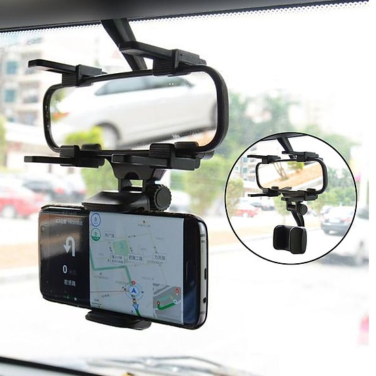 Giá Đỡ Điện Thoại Dưới Gương Xe Hơi - Hàng Nhập Khẩu Cao Cấp