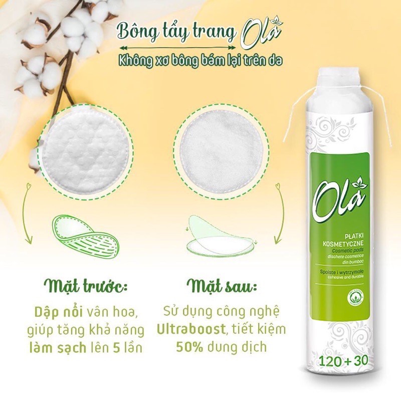 Bông tẩy trang Ola 150 miếng