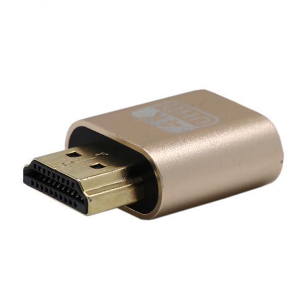 2-6pack VGA Virtual Display Adapter HDMI 1.4 DDC EDID Dummy Plug gold
