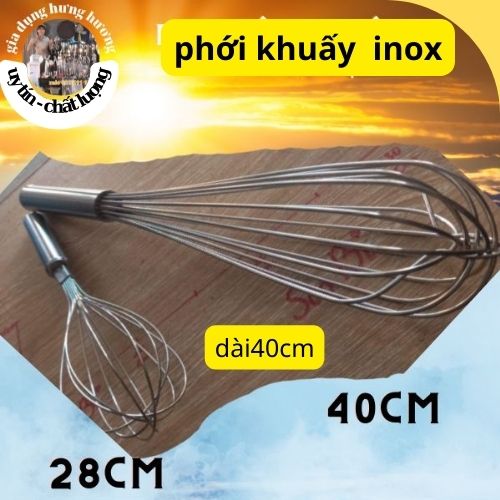 Phới Đánh Trứng Inox dài 40cm