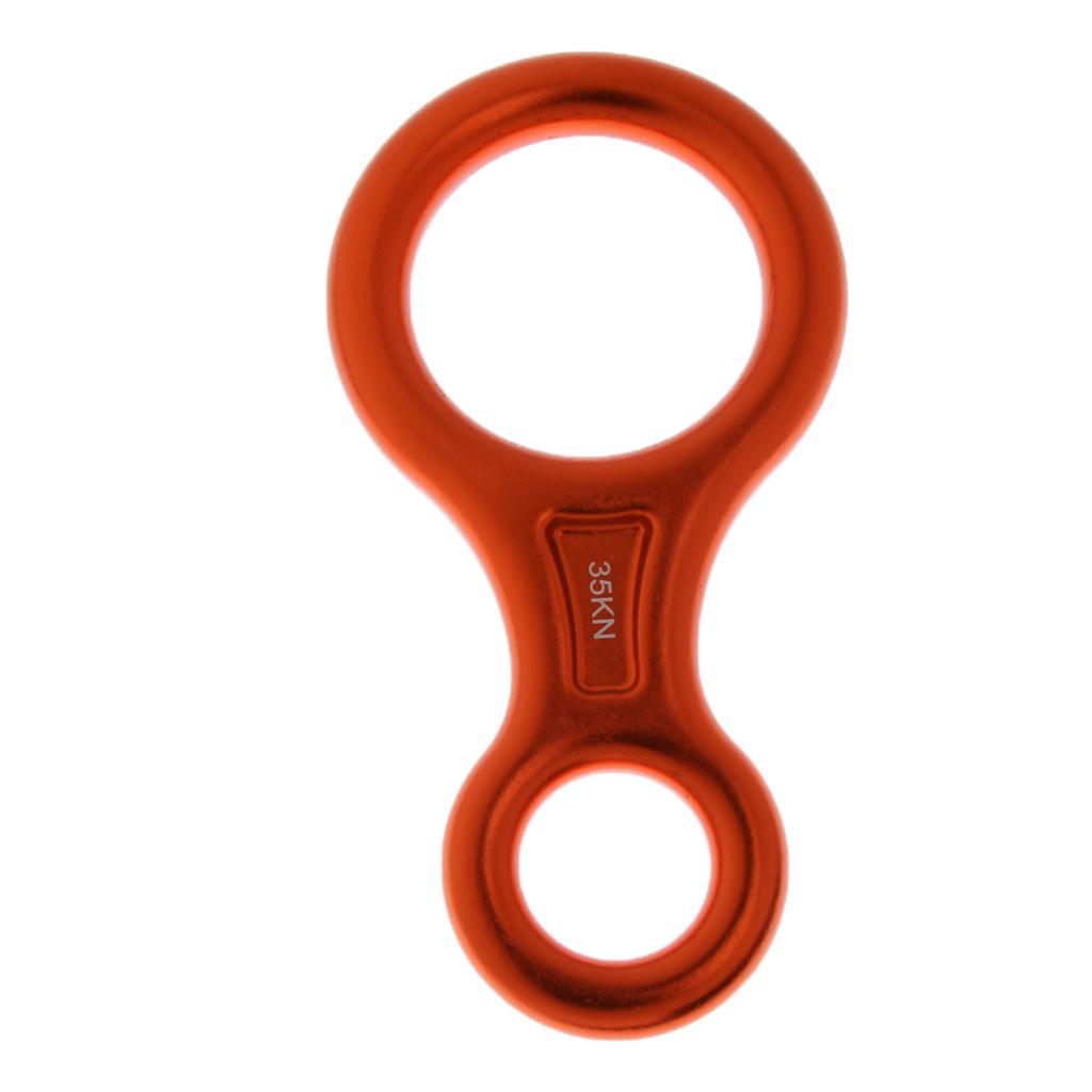 2x 35KN Figure 8 Descender Rappel Rock Climbing Descending Belaying Equipment