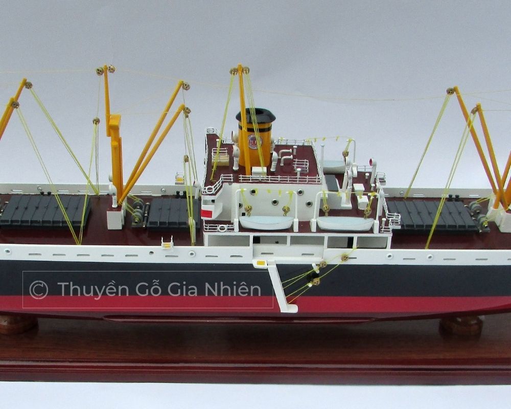 Mô Hình Thuyền Gỗ Trang Trí Phong Thủy Dạng Thuyền Chiến LIBERTY Chính Hãng, Hàng Xuất Khẩu Chất Lượng Cao