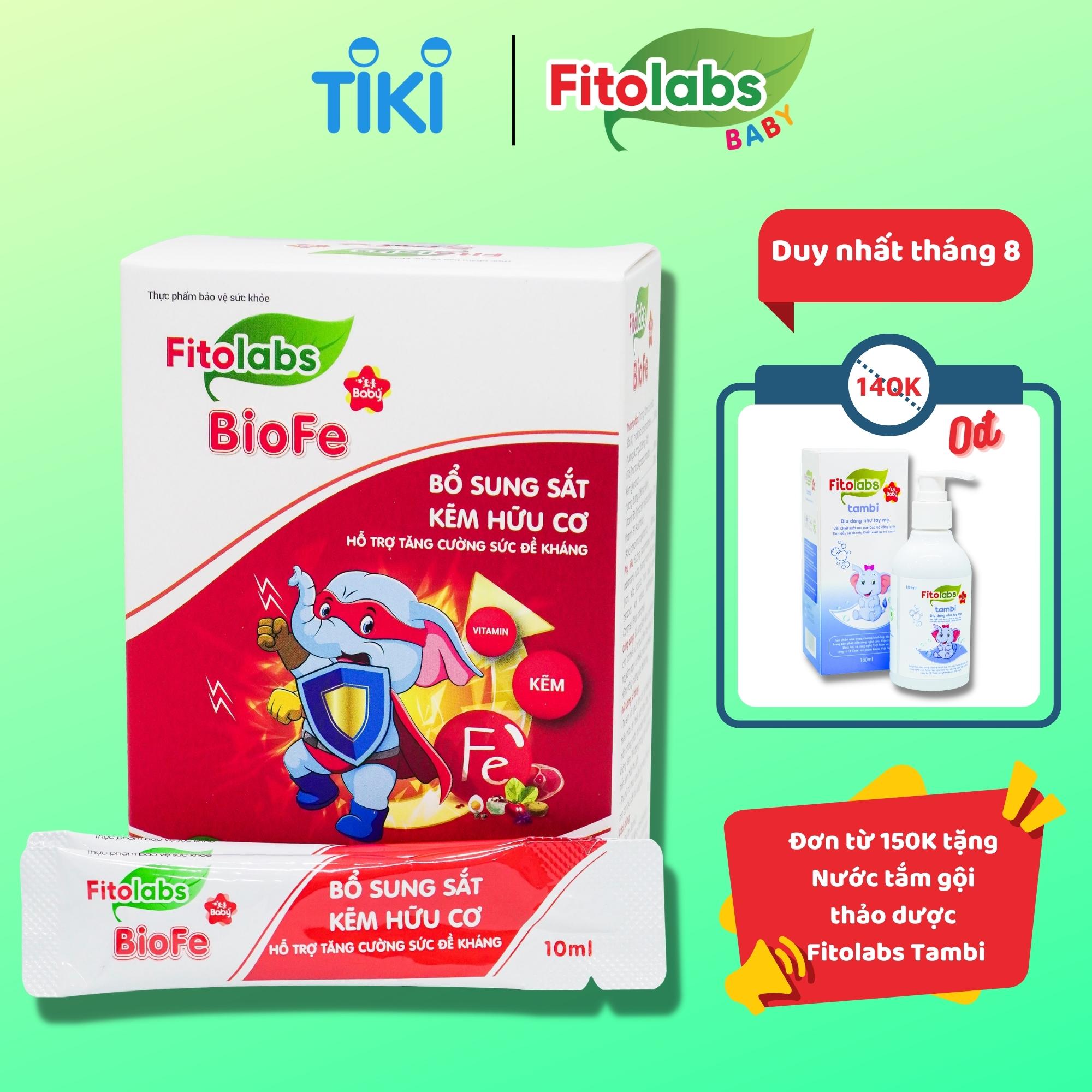 Fitolabs BioFe bổ sung vi chất Sắt, Kẽm, Vitamin B6-B9 hỗ trợ quá trình tạo máu, tăng cường sức đề kháng