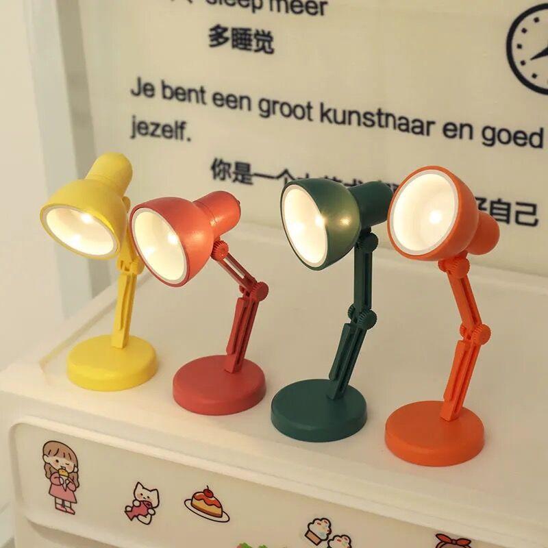 Đèn led mini đèn có thể gập lại ban đêm đọc sách ánh sáng ánh sáng ban đêm di động, đồ chơi trẻ em màu đỏ-rose màu đỏ