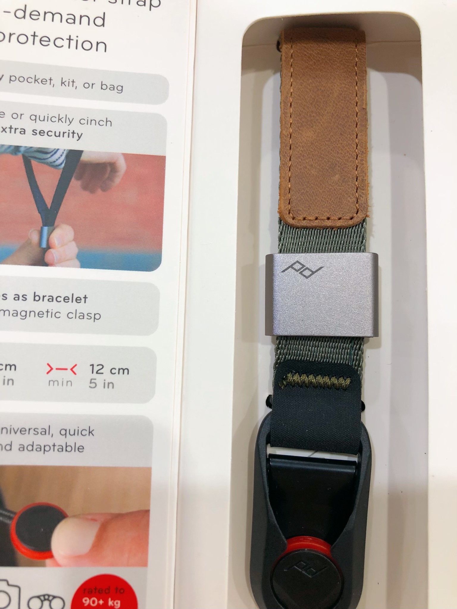 Dây máy ảnh Peak Design Cuff Wrist Strap Sage , Hàng chính hãng