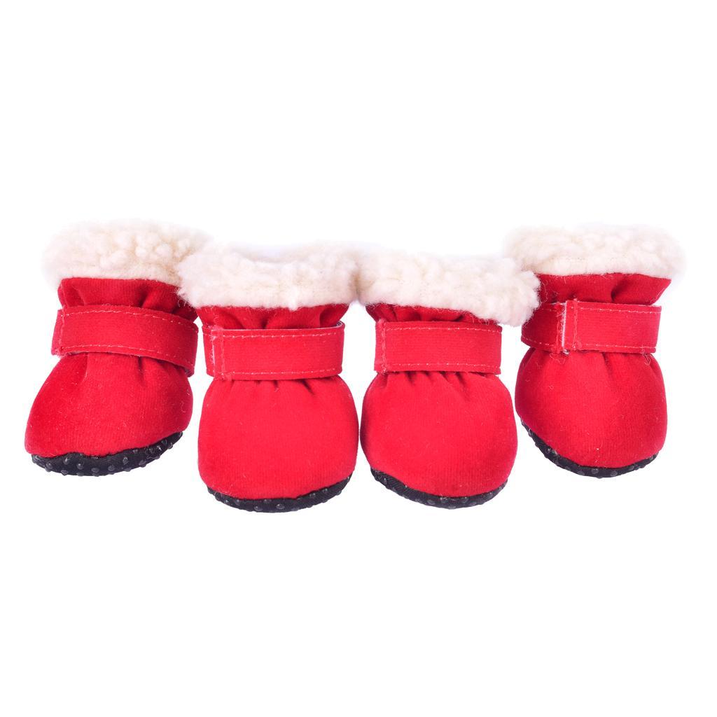 4 pcs/lot S/M/L/XL Pet Dog Shoes / Puppy Booties Rubber Anti Slip Waterproof XL