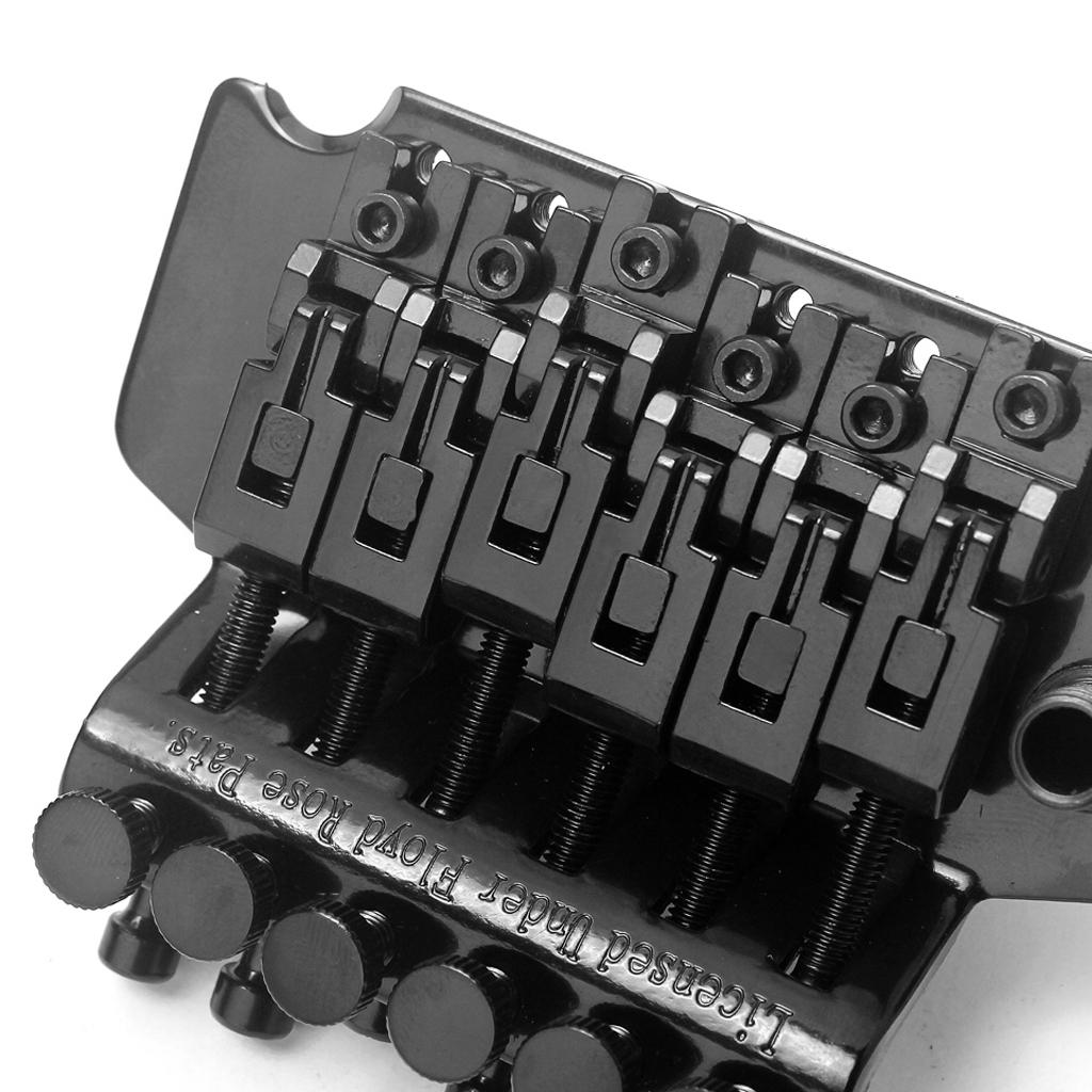 6 Dây Đôi Tremolo Cầu Yên Cầu Bộ cho Đàn Guitar Điện Đen