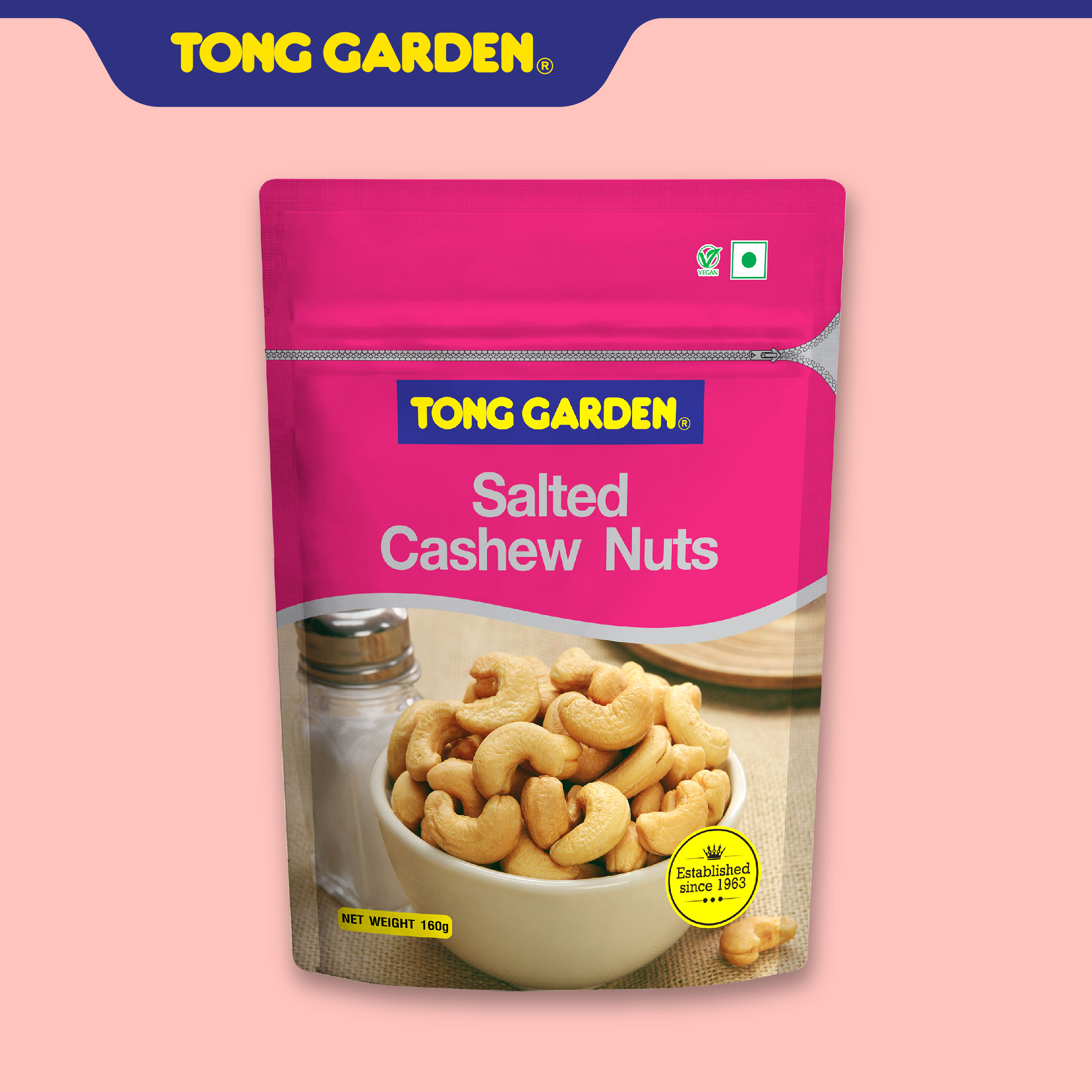 HẠT ĐIỀU RANG MUỐI TONG GARDEN TÚI 160G