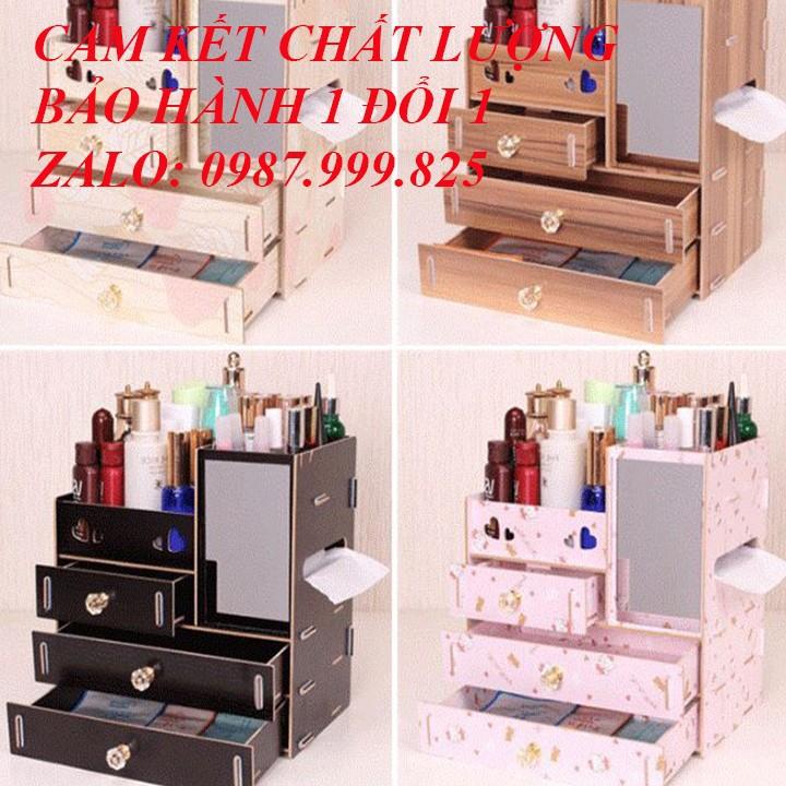 KỆ ĐỰNG MỸ PHẨM 4 NGĂN CÓ GƯƠNG