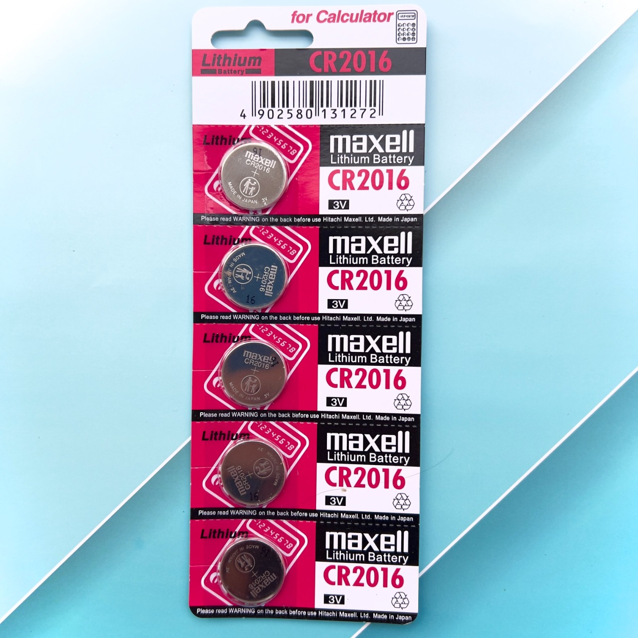 Vỉ 5 Viên Pin CR2016 Maxell Nhật Bản Lithium 3V