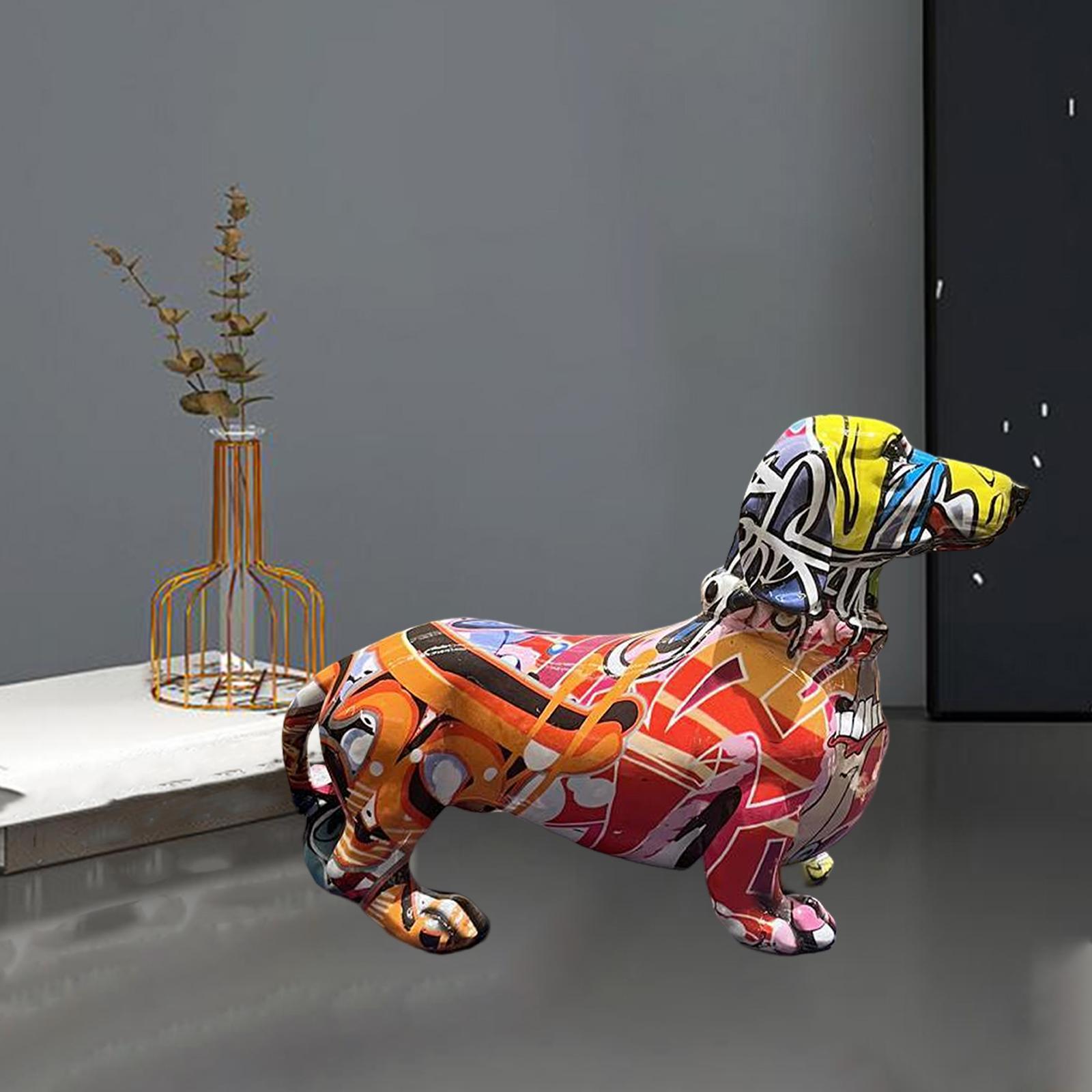 Creative Dog Sculpture Statue Home Decor Ornament Desk Statue