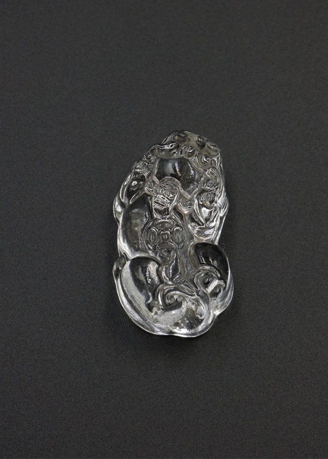Mặt dây Tỳ Hưu đá Topaz trắng Tài Lộc - mạng Kim