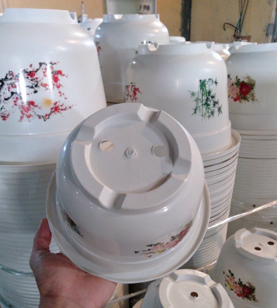 Chậu trồng cây hoa văn 4 mùa - Chậu trồng hoa cây cảnh chất lượng cao, bền đẹp