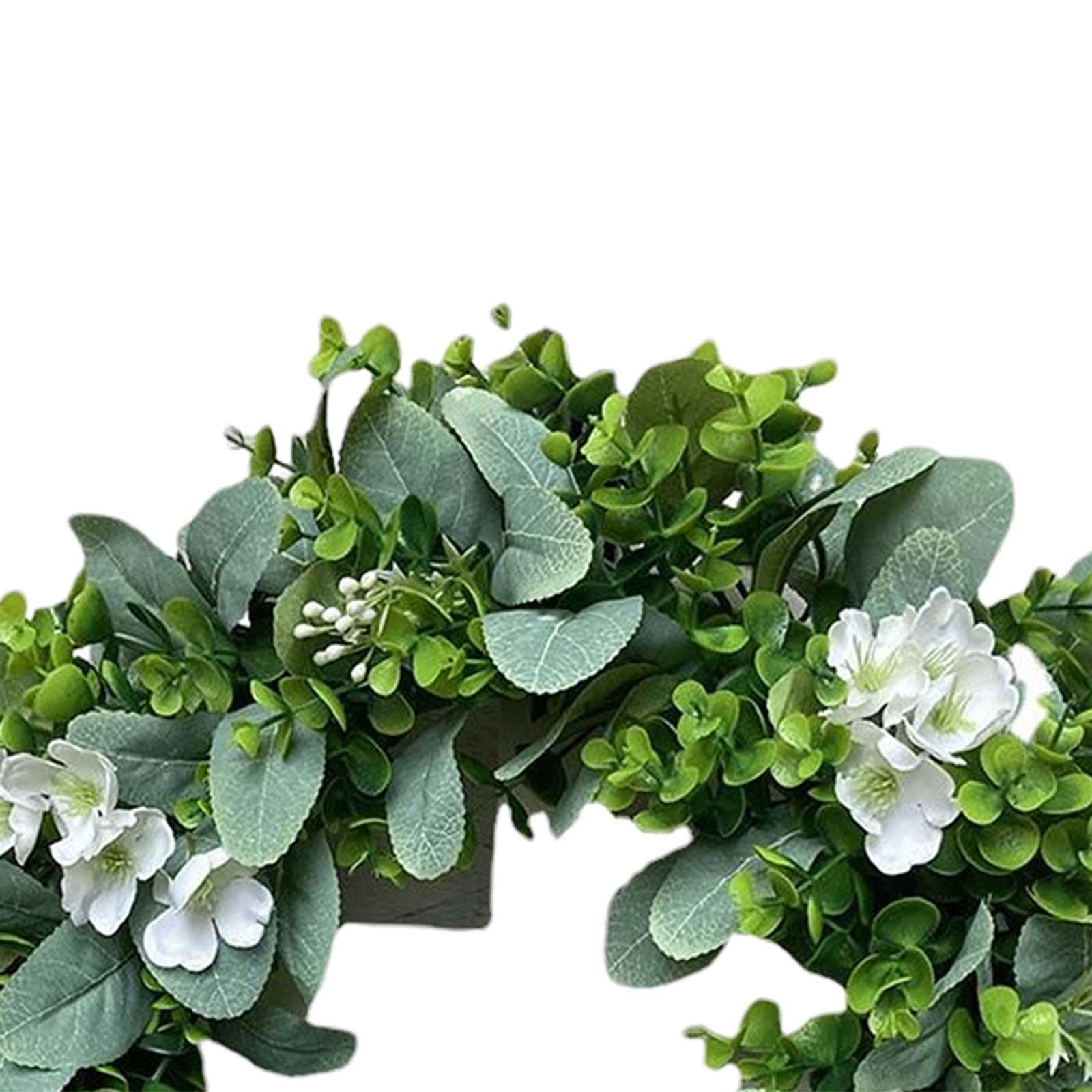 42cm Wreath Artificial Hanging Garland Green Plant Wedding Home Decor