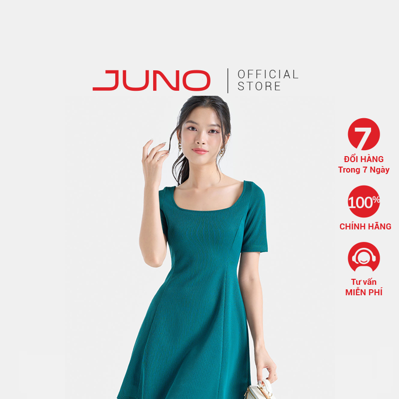 Đầm Ngắn Nữ Thời Trang JUNO Thun Mini Tay Lở Dáng Xoè JNDNG015