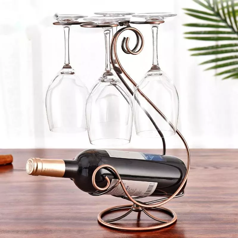 Giá Treo Loại 4 Ly Và Để Rượu Vang Màu Đồng NT043
