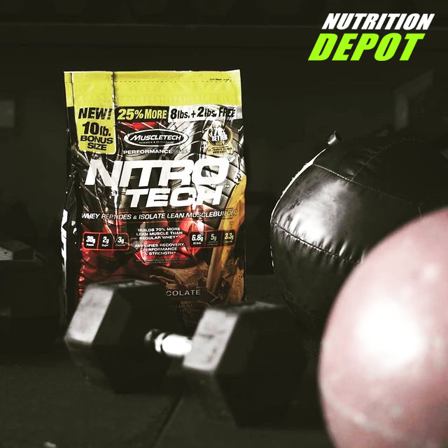 Thực phẩm bổ sung Muscletech Performance Series Nitrotech - Sữa tăng cơ Nitrotech Muscletech 10lbs (4.5kg) vị Chocolate - Nutrition Depot