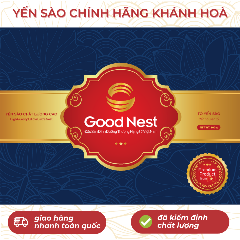 Yến Sào Chất Lượng Cao Good Nest 100gr - Tinh Vụn Chọn Lọc - Yến Sào Khánh Hoà Chính Hãng