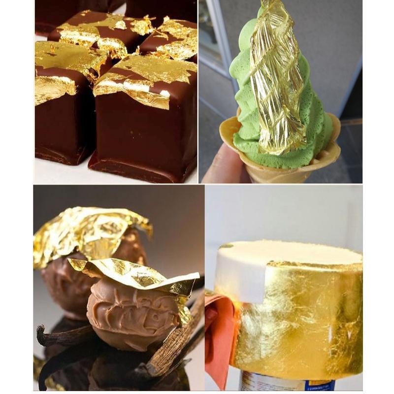 Lá Dát Vàng 24K Phủ Bánh - Làm Kem - Lá Vàng Chuyên Cho Thực phẩm