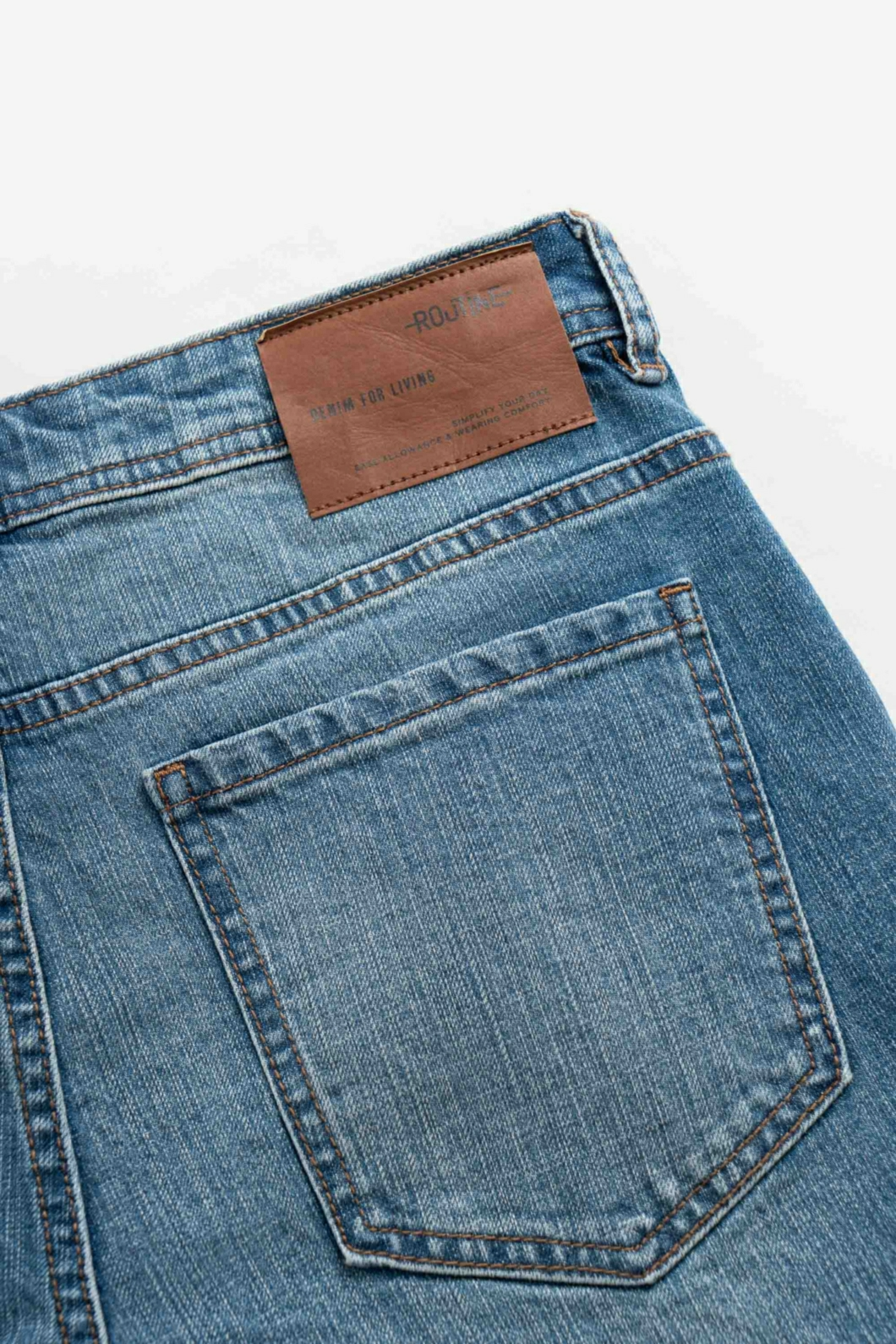 Quần jeans ROUTINE nam màu Xanh Slim cropped - 10S24DPA010 | LASTORE MENSWEAR