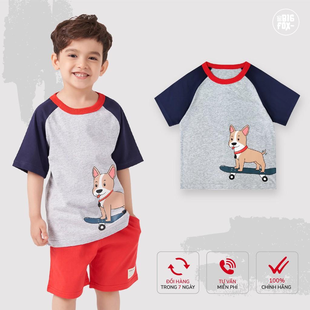 Áo phông bé trai BIGFOX - MISS MEOW size đại, áo cộc tay cho bé chất cotton từ 3 - 8 tuổi 10 – 26 kg QATE 08