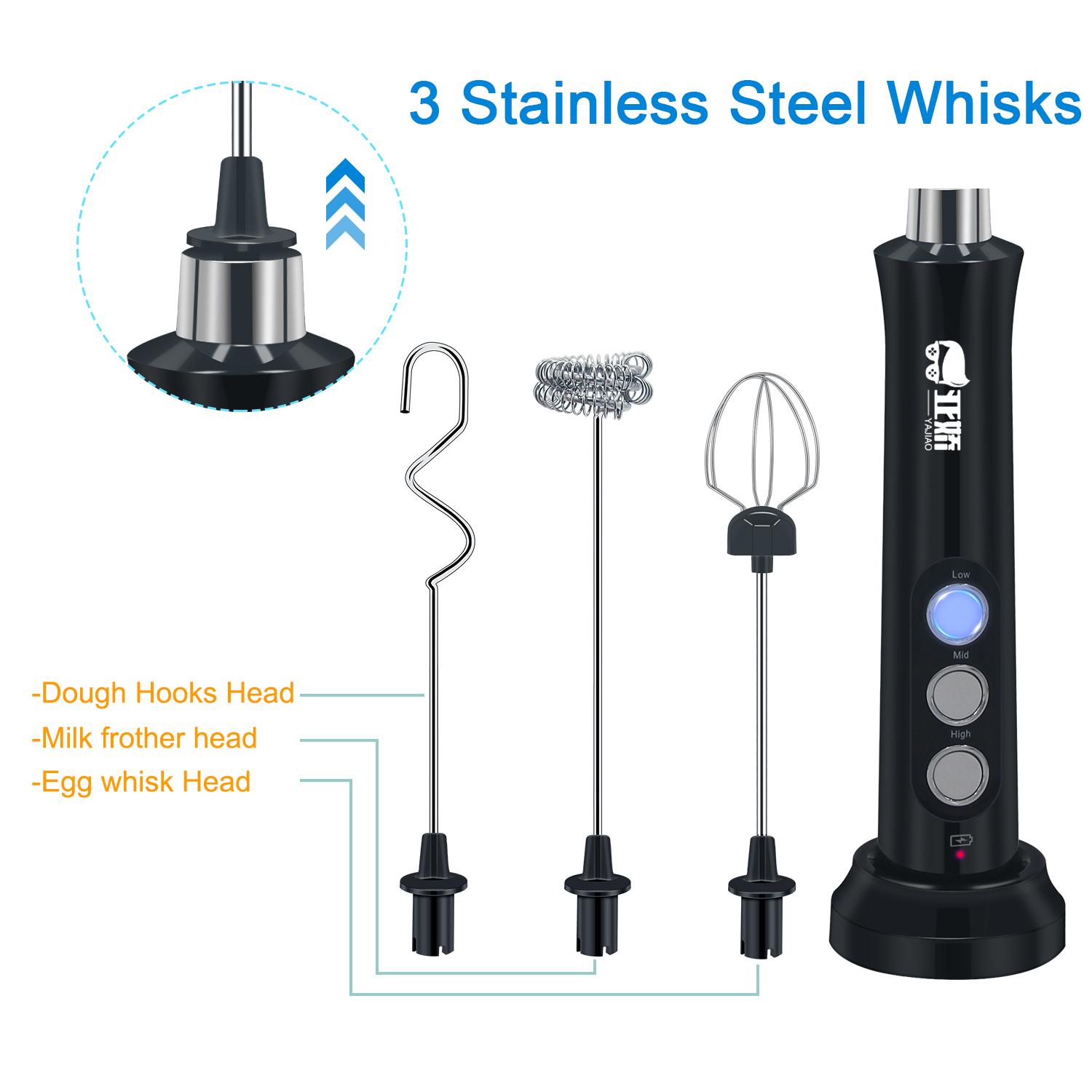 YAJIAO Điện Mới Trộn Xay Sinh Tố Bọt Sữa Cầm Tay Có Sạc USB Dock Không Bong Bóng Máy Làm Đánh Cho Cà Phê Cappuccino