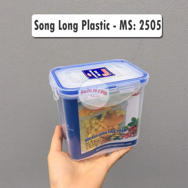 Bộ 4 hộp nhựa đựng thực phẩm Four Lock SONG LONG PLASTIC có khóa cài (MS: 2503, 2504, 2505, 2506) – Buôn Rẻ