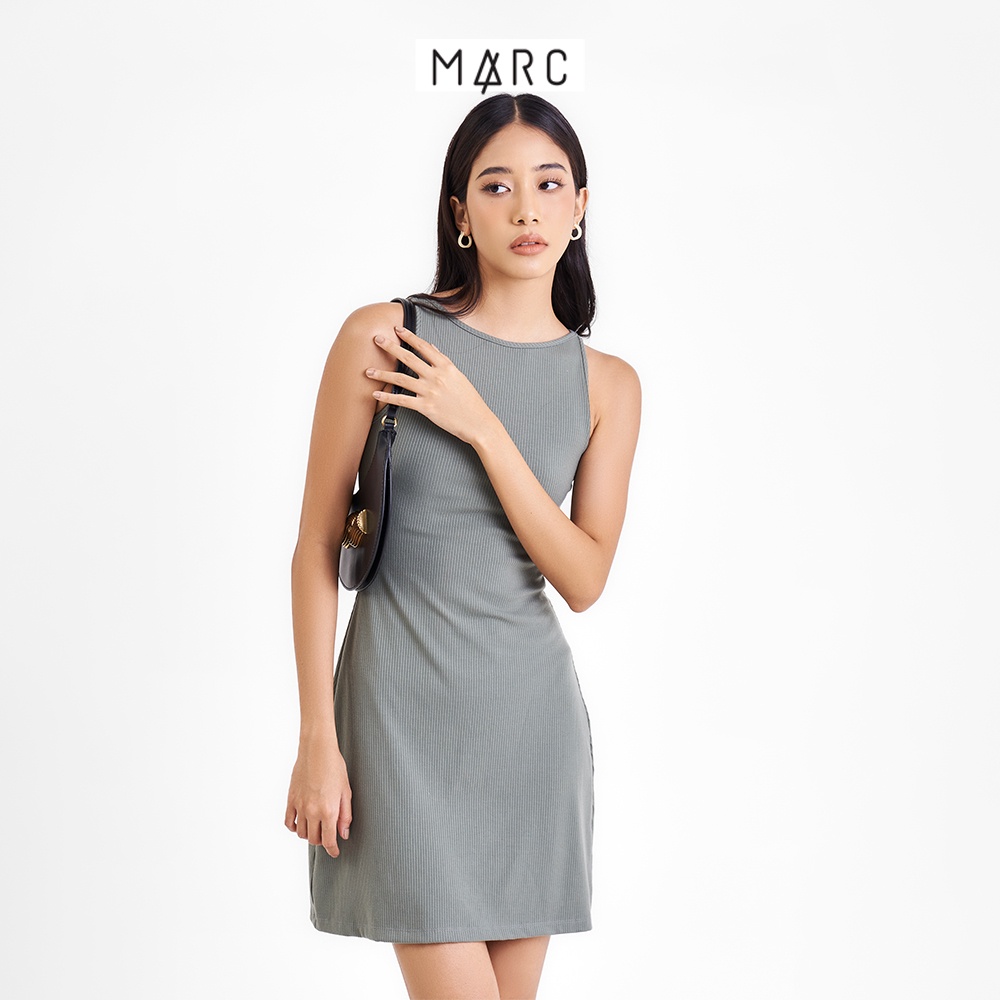 Đầm mini thun nữ MARC FASHION sát nách cổ thuyền CBLH093222