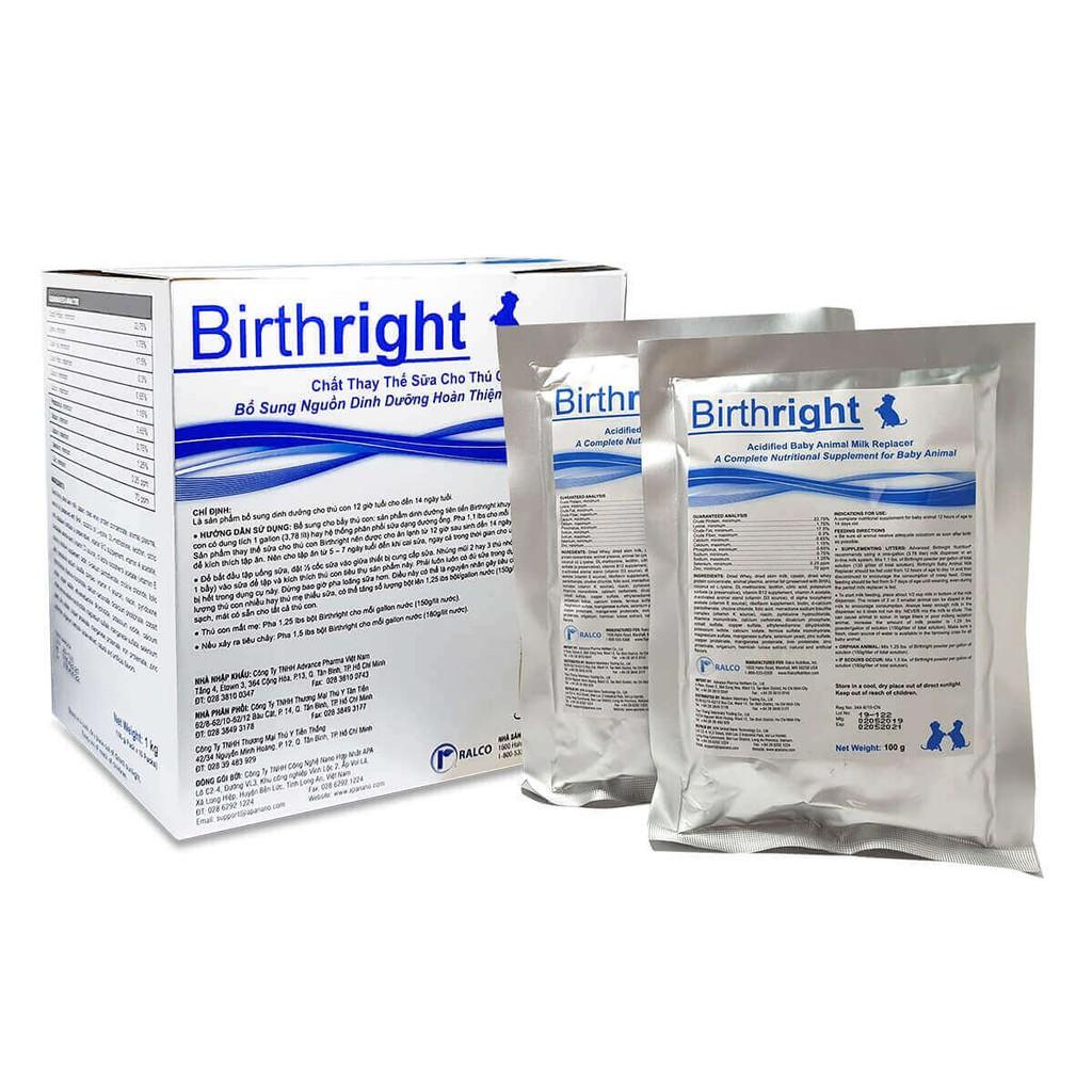 Sữa bột thay thế sữa mẹ cho Chó con &amp; Mèo con Birthright, gói 100g